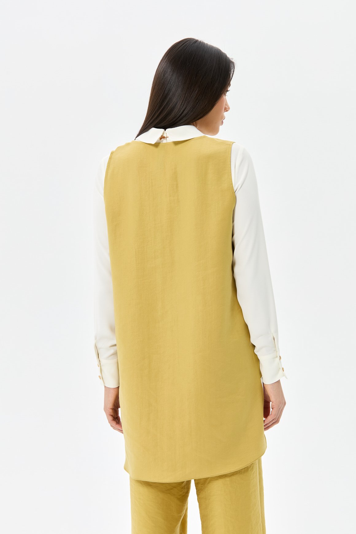 Tencel Kumaş Üçlü Takım Kolyeli  Asit