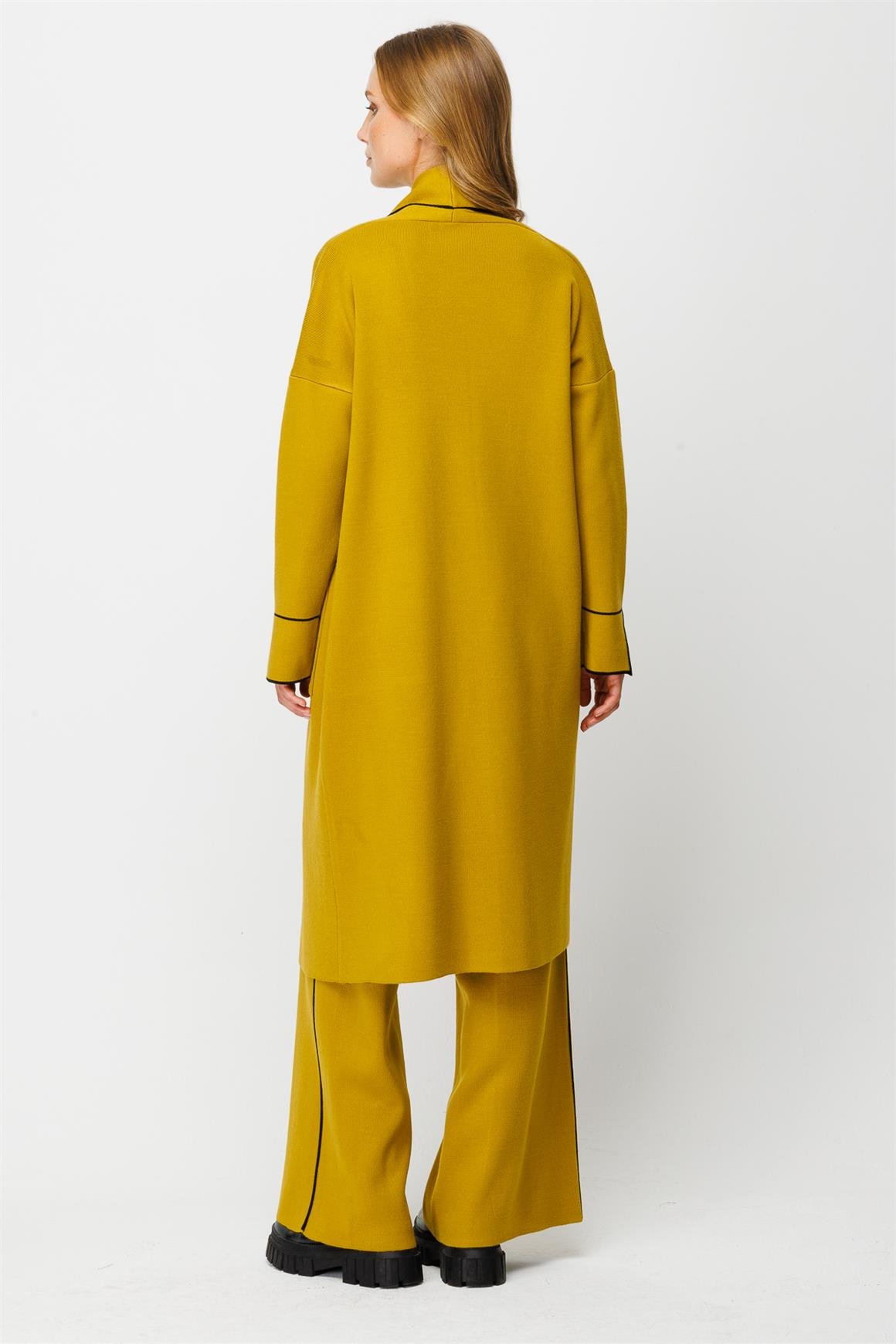 Üçlü Triko Pantolonlu Takım  Fıstık Yeşili