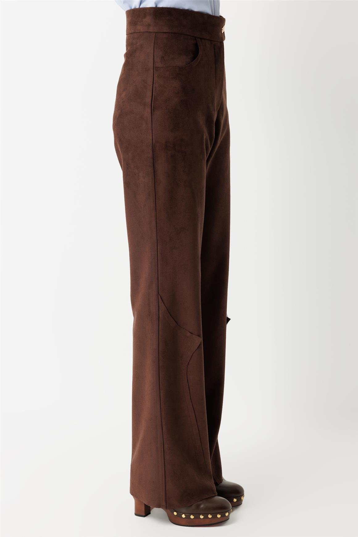 Süet Pantolon  Kahve