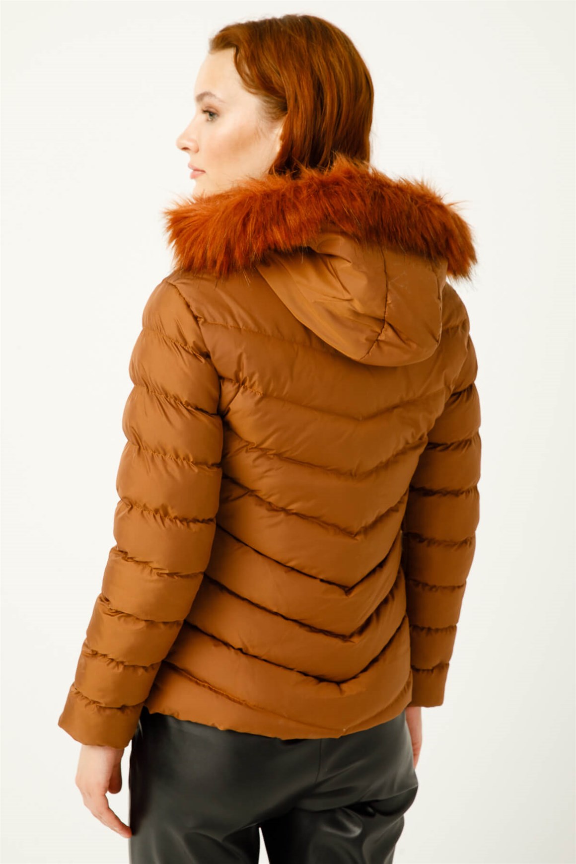 Kısa Boy Dolgu Mont  Taba