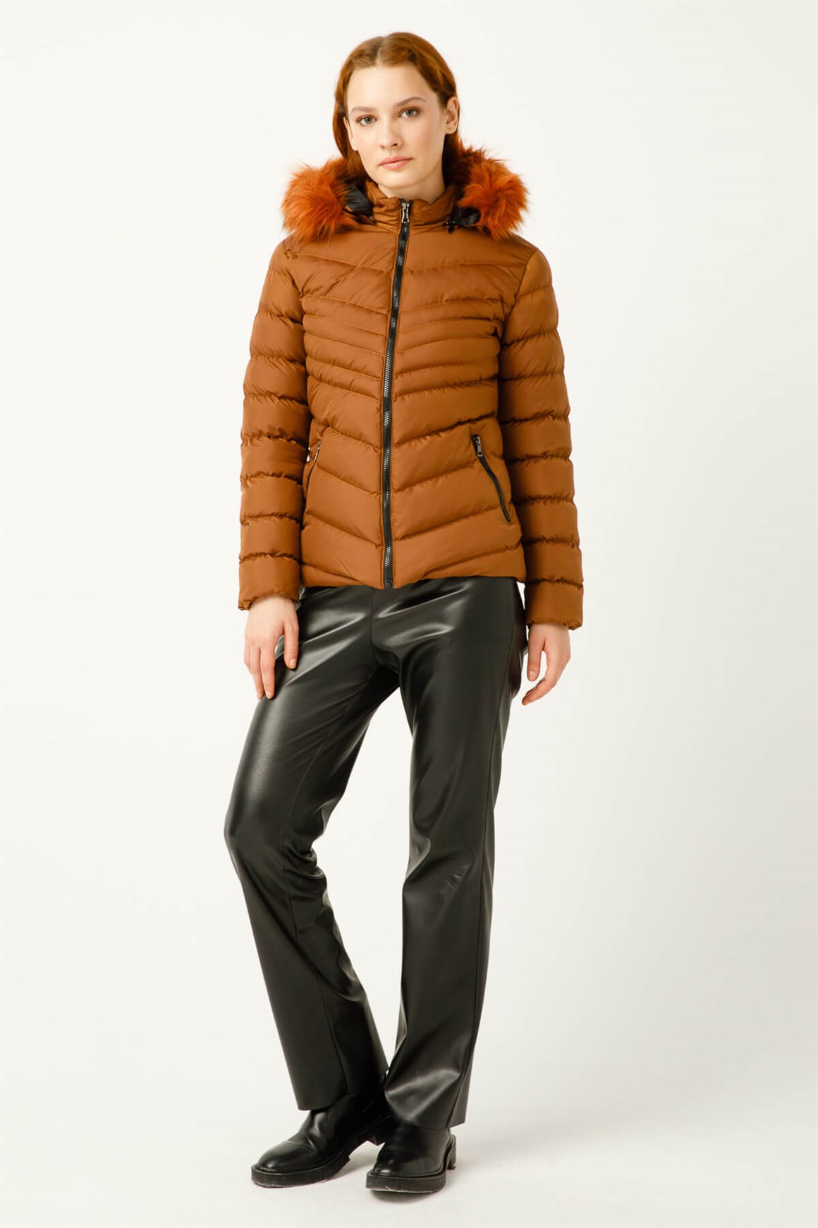 Kısa Boy Dolgu Mont  Taba