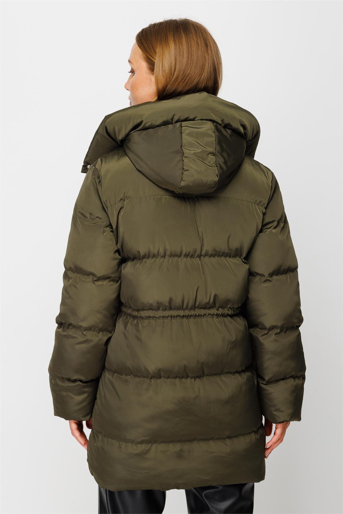 Kısa Şişme Mont  Haki