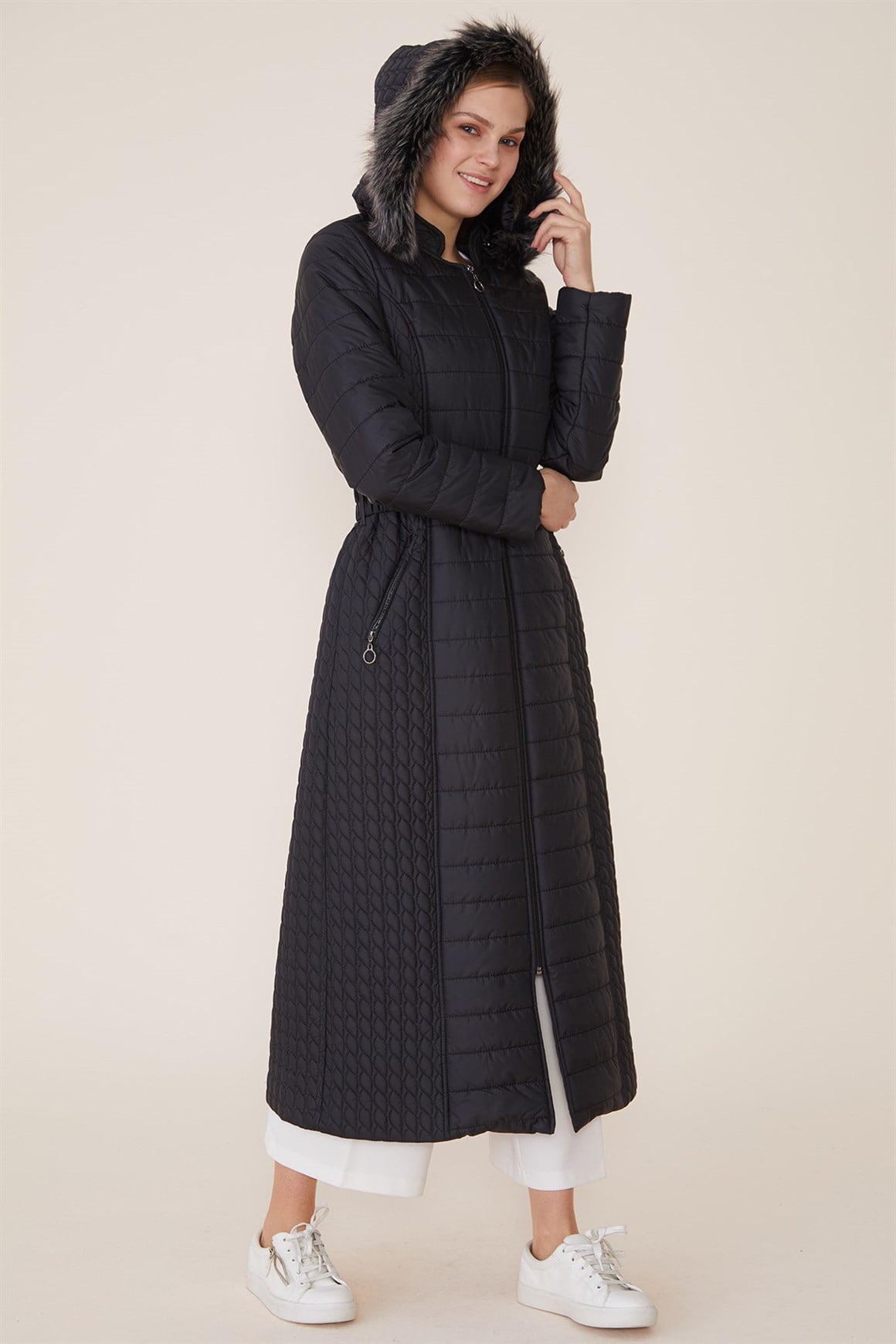 Black - Belted Inflatable Jacket