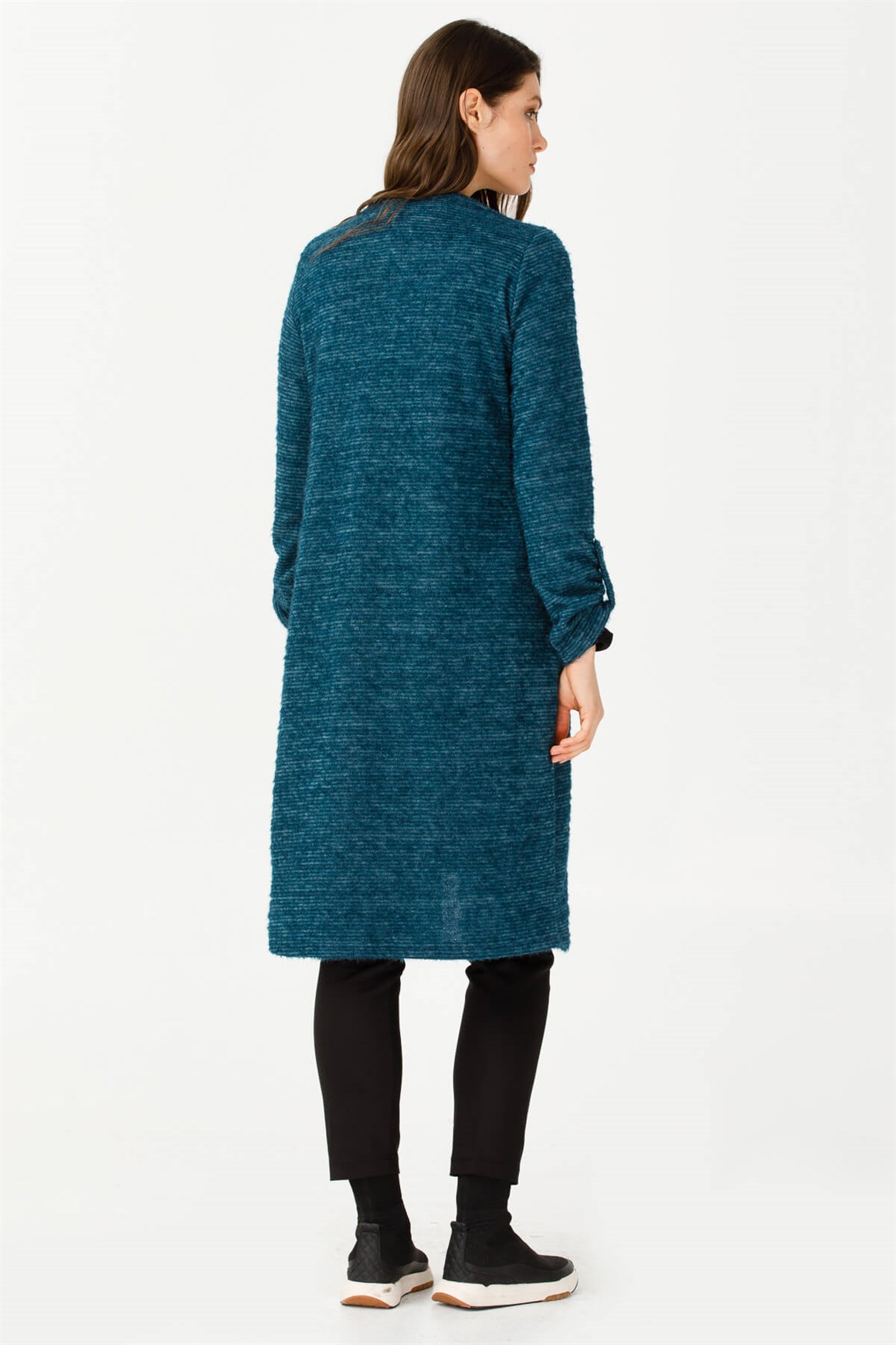 Hırka Tunik Takım  Petrol