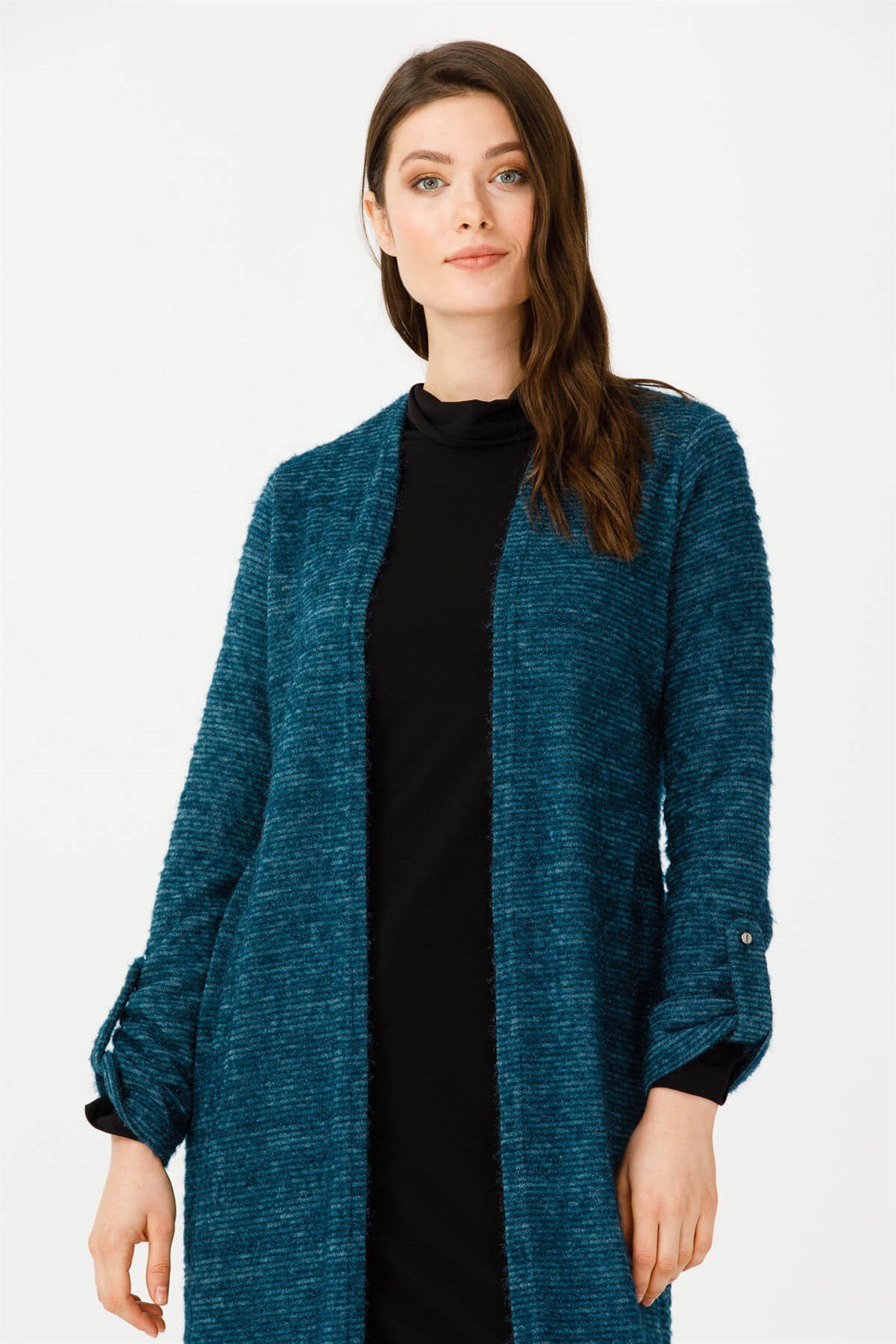 Hırka Tunik Takım  Petrol