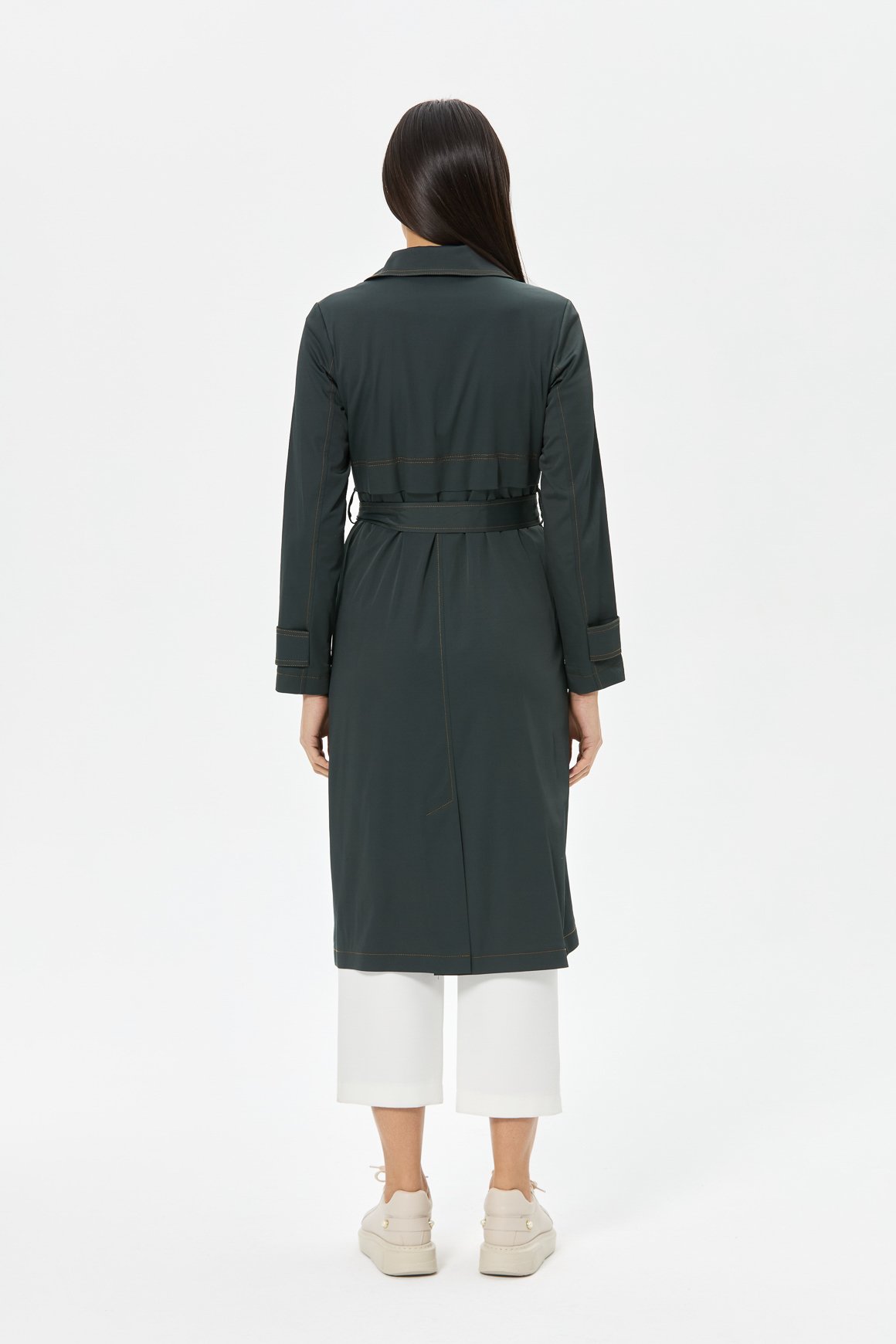 Dikiş Detaylı Trenc  Zümrüt