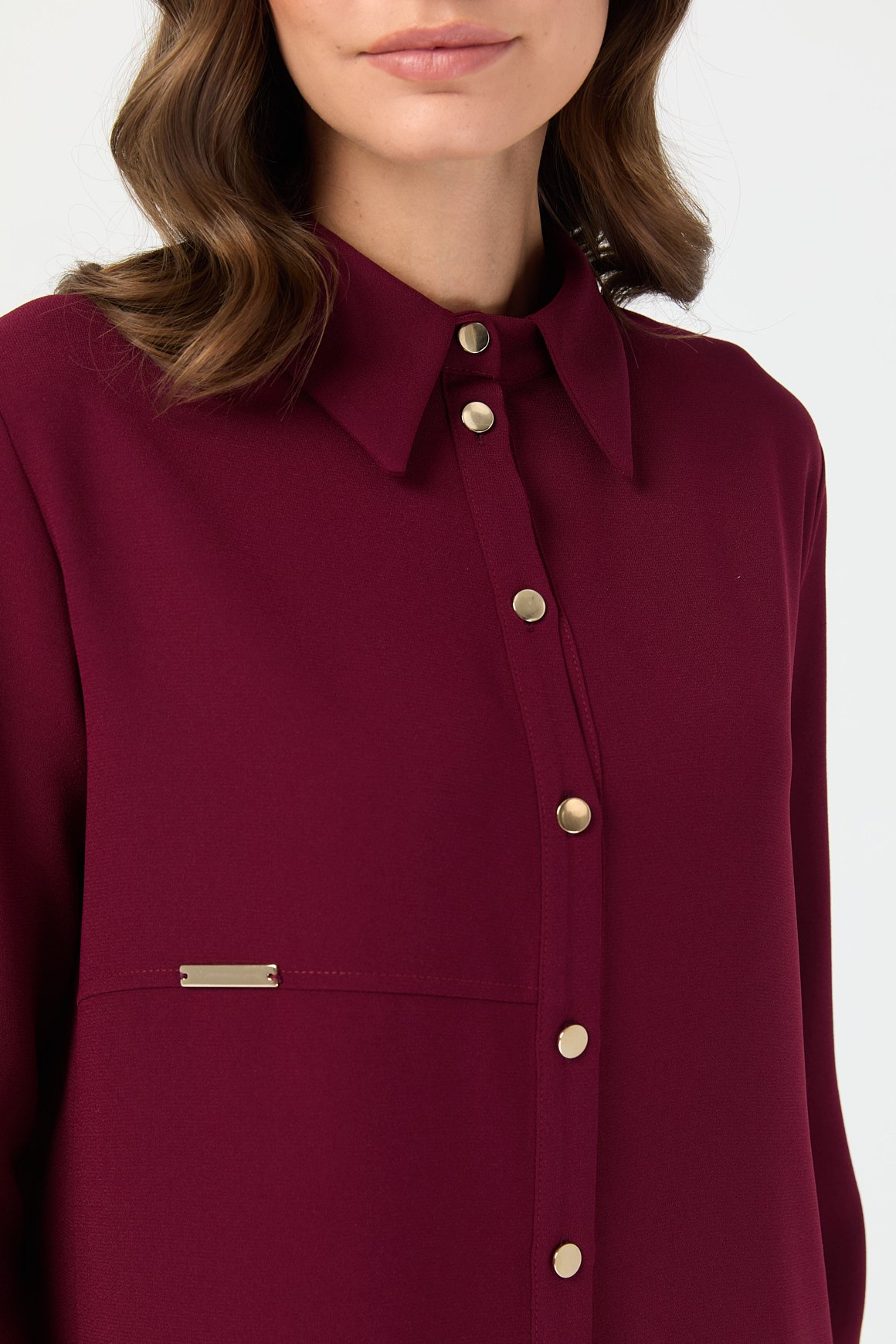 Aksesuar Detaylı Tunik  Bordo