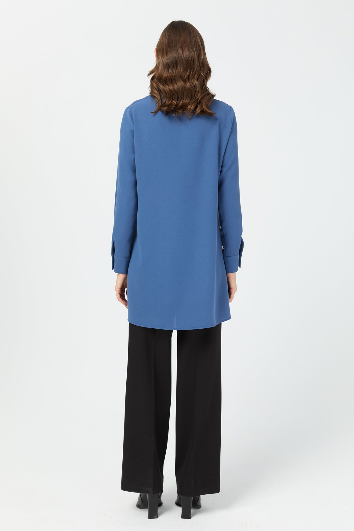 Aksesuar Detaylı Tunik  İndigo