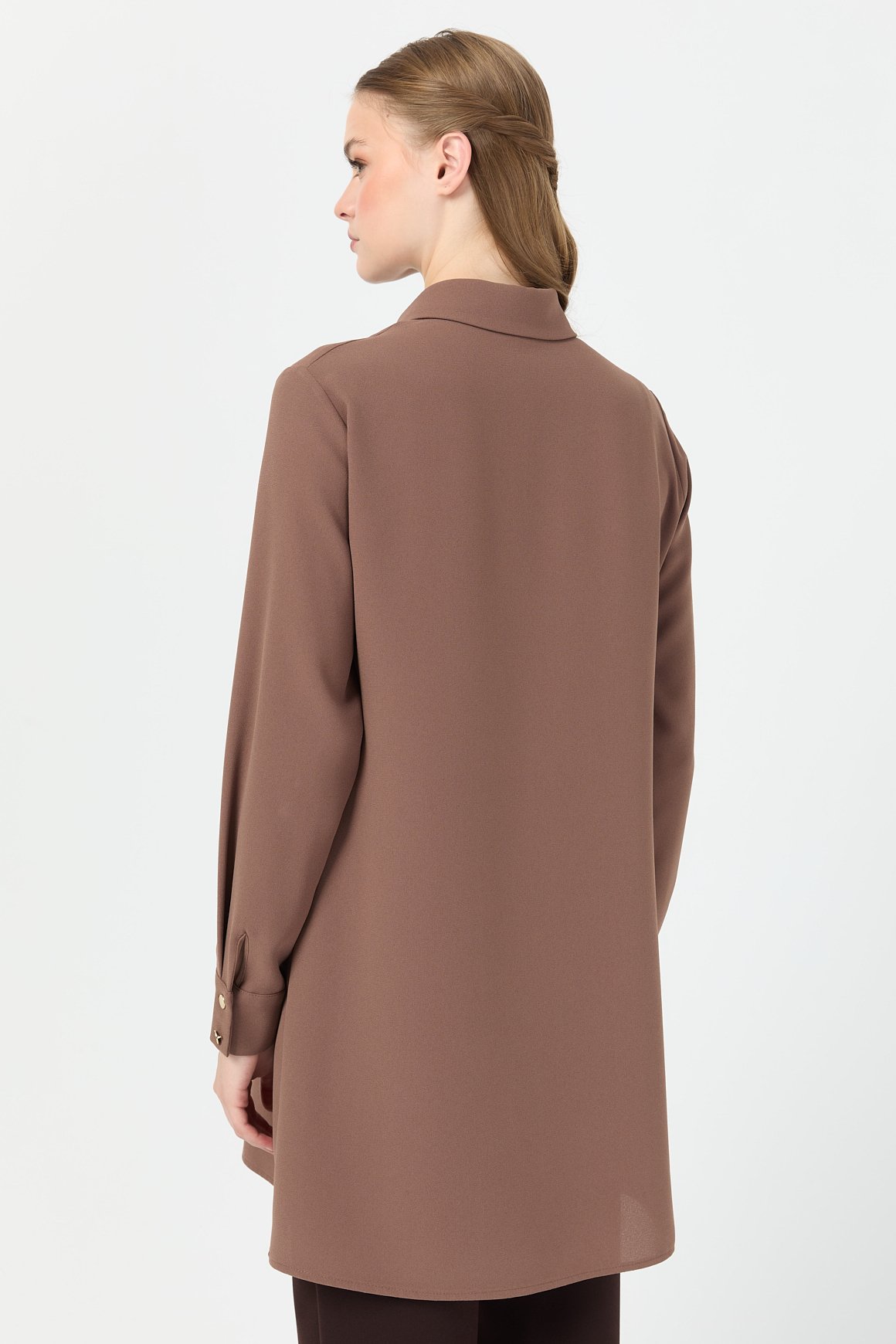 Aksesuar Detaylı Tunik  Taba