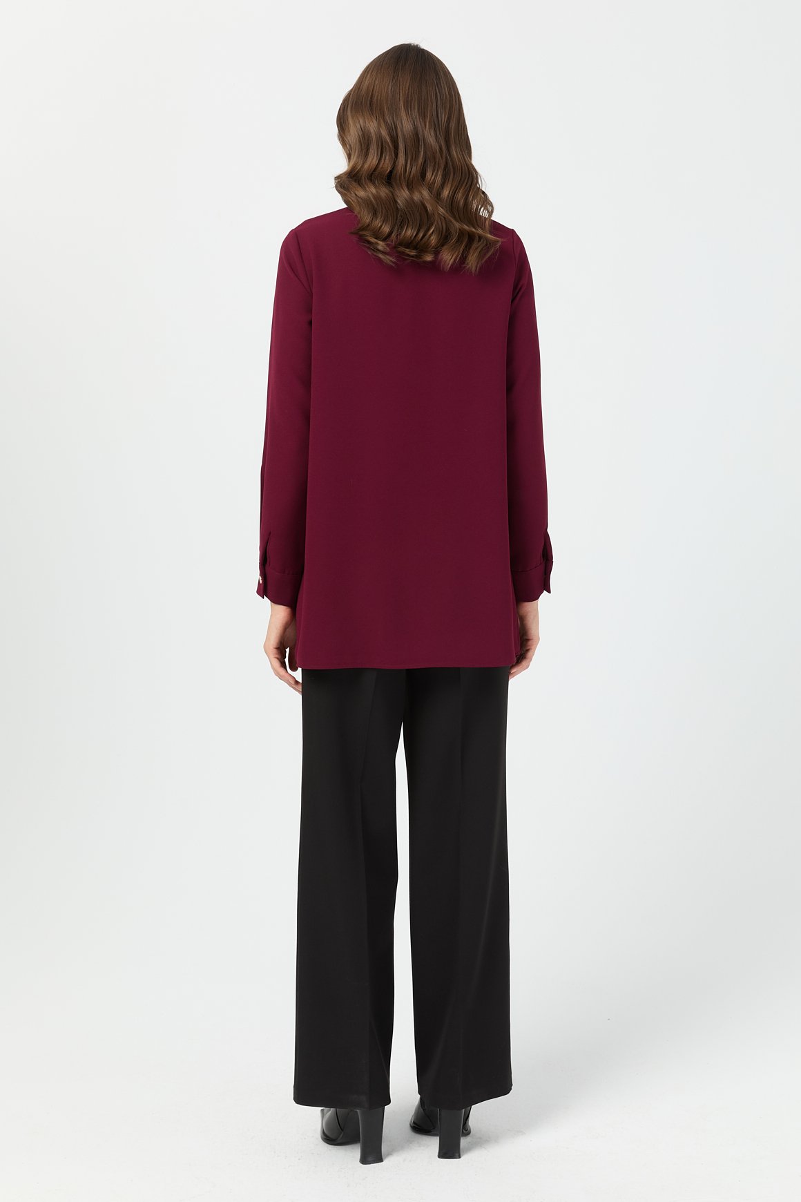 Cep Detaylı Tunik  Bordo