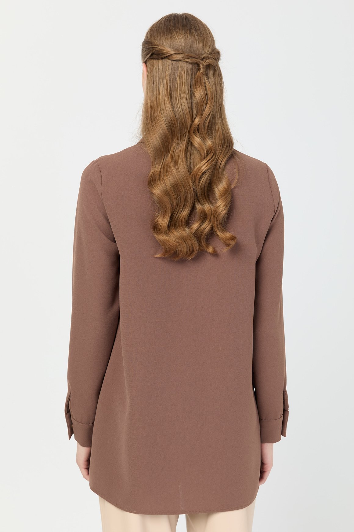 Cep Detaylı Tunik  Taba