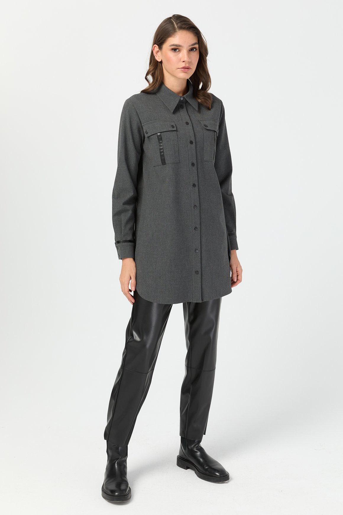 Çift Cepli Tunik  Antrasit