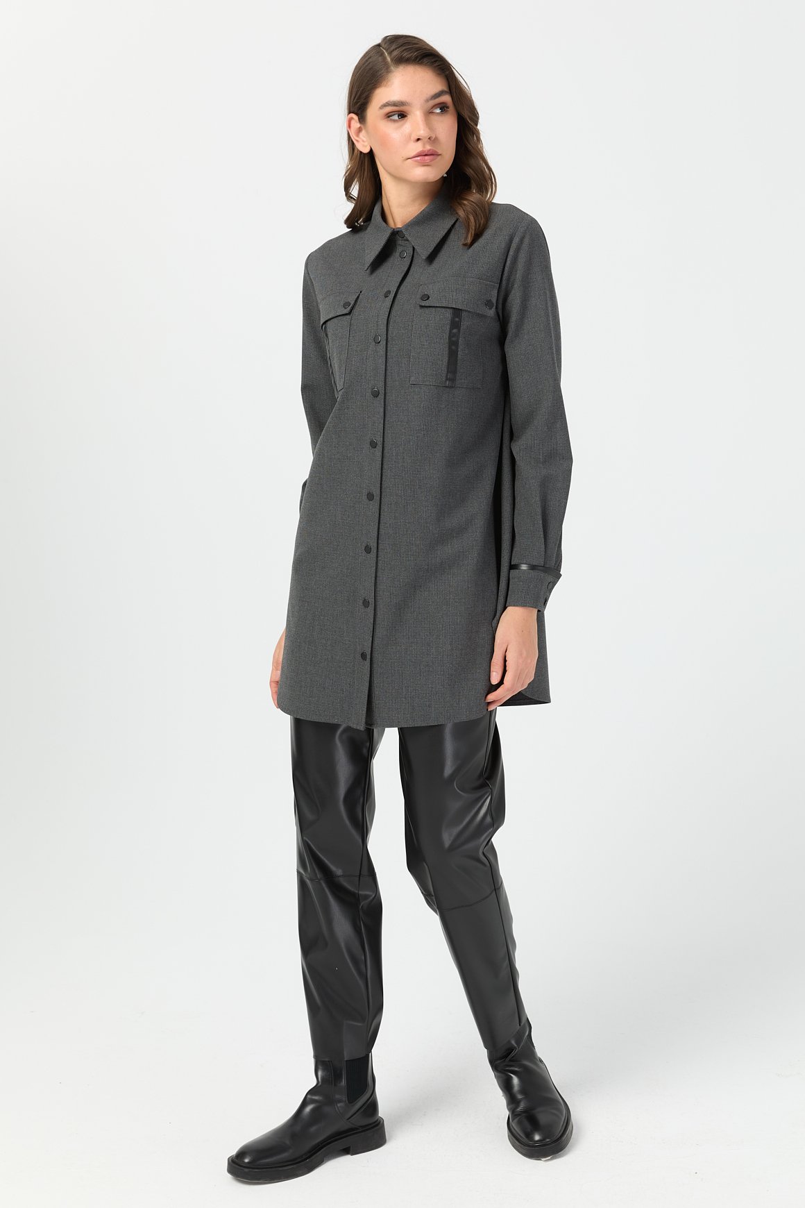 Çift Cepli Tunik  Antrasit