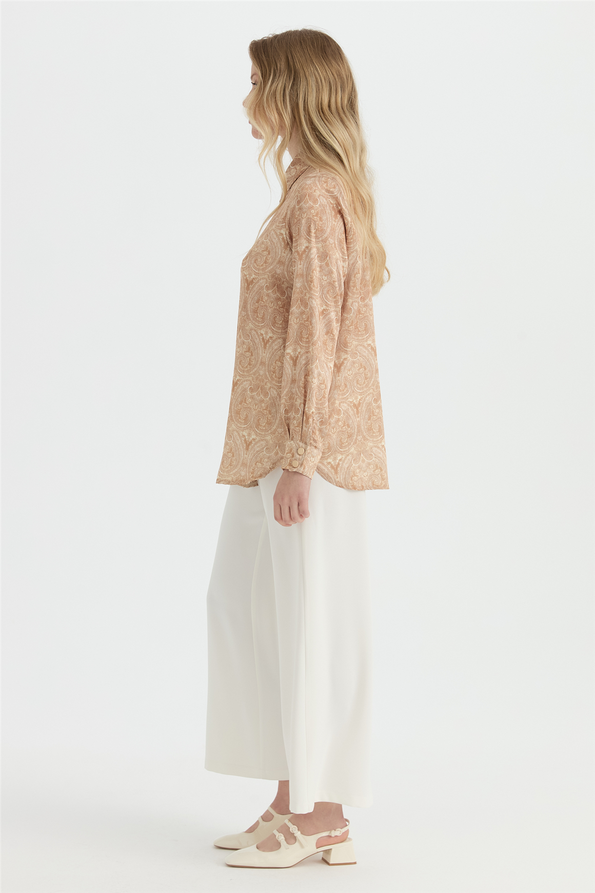 Desenli Tunik  Camel