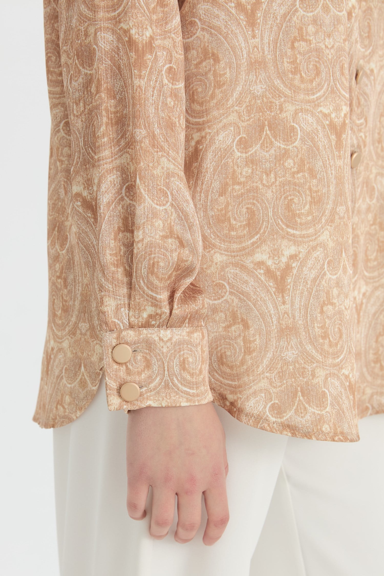 Desenli Tunik  Camel