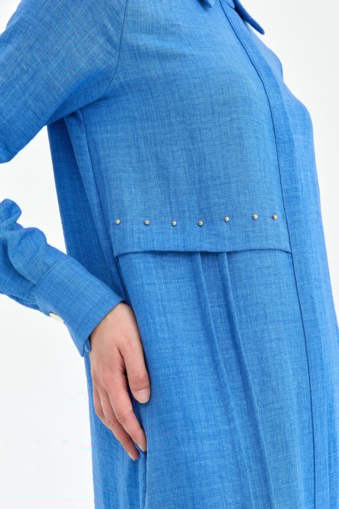 Eco Kumaş Rahat Kullanımlı Uzun Kurtarıcı Tunik  İndigo