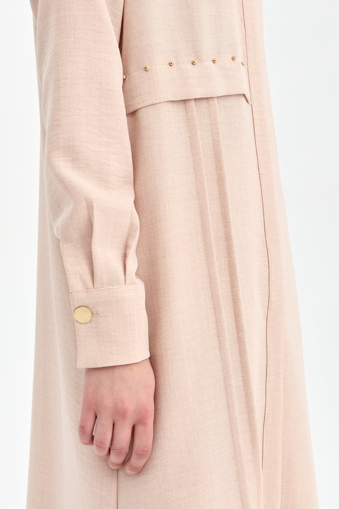 Eco Kumaş Rahat Kullanımlı Uzun Kurtarıcı Tunik  Bej