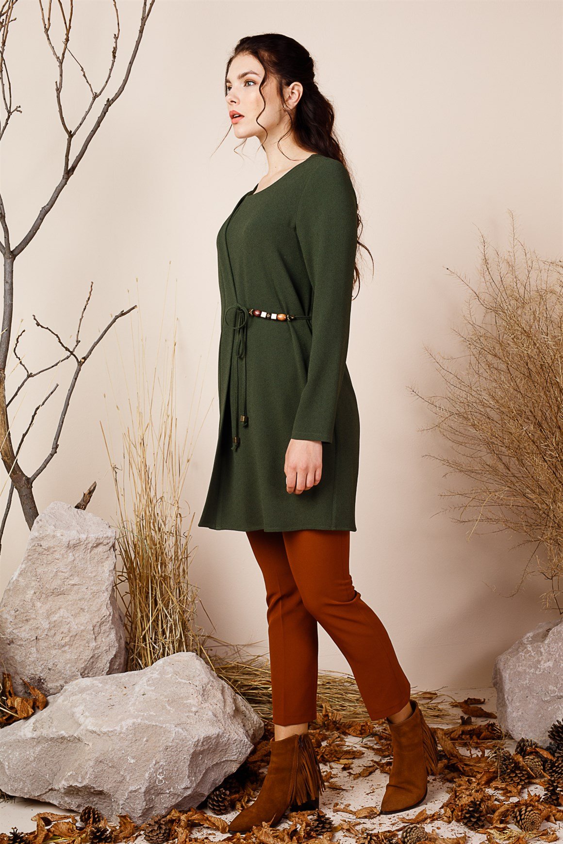 Khaki - Tunic with Accessories