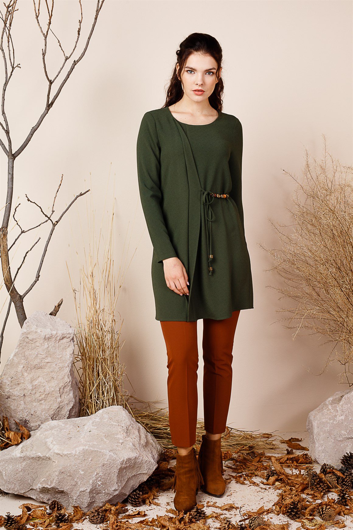 Khaki - Tunic with Accessories