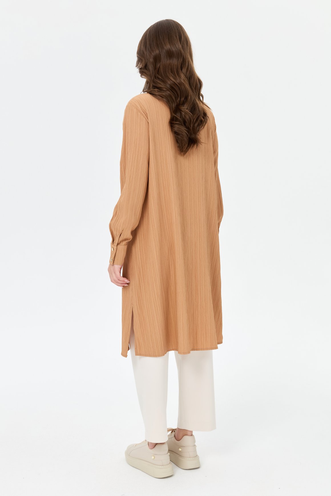 Kapsül Detaylı Kurtarıcı Tunik  Camel