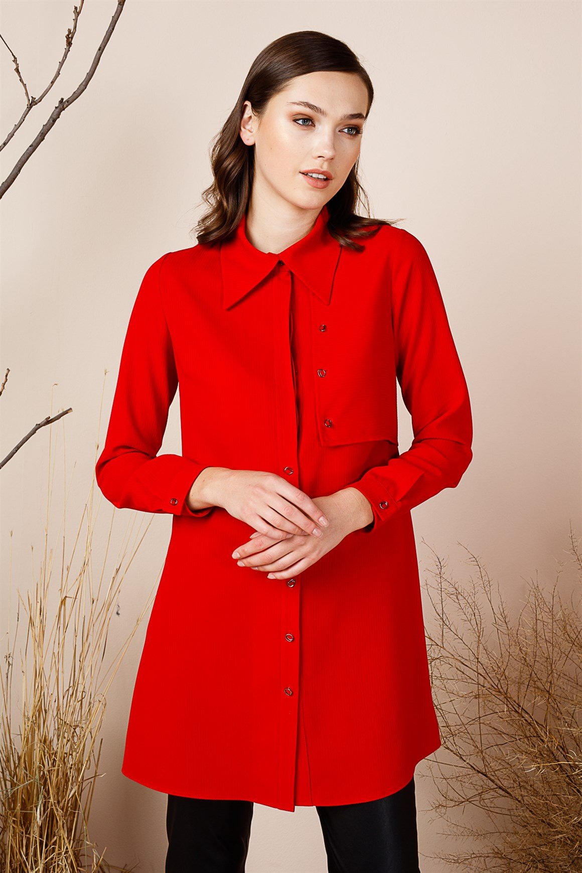 Red - Shirt Tunic