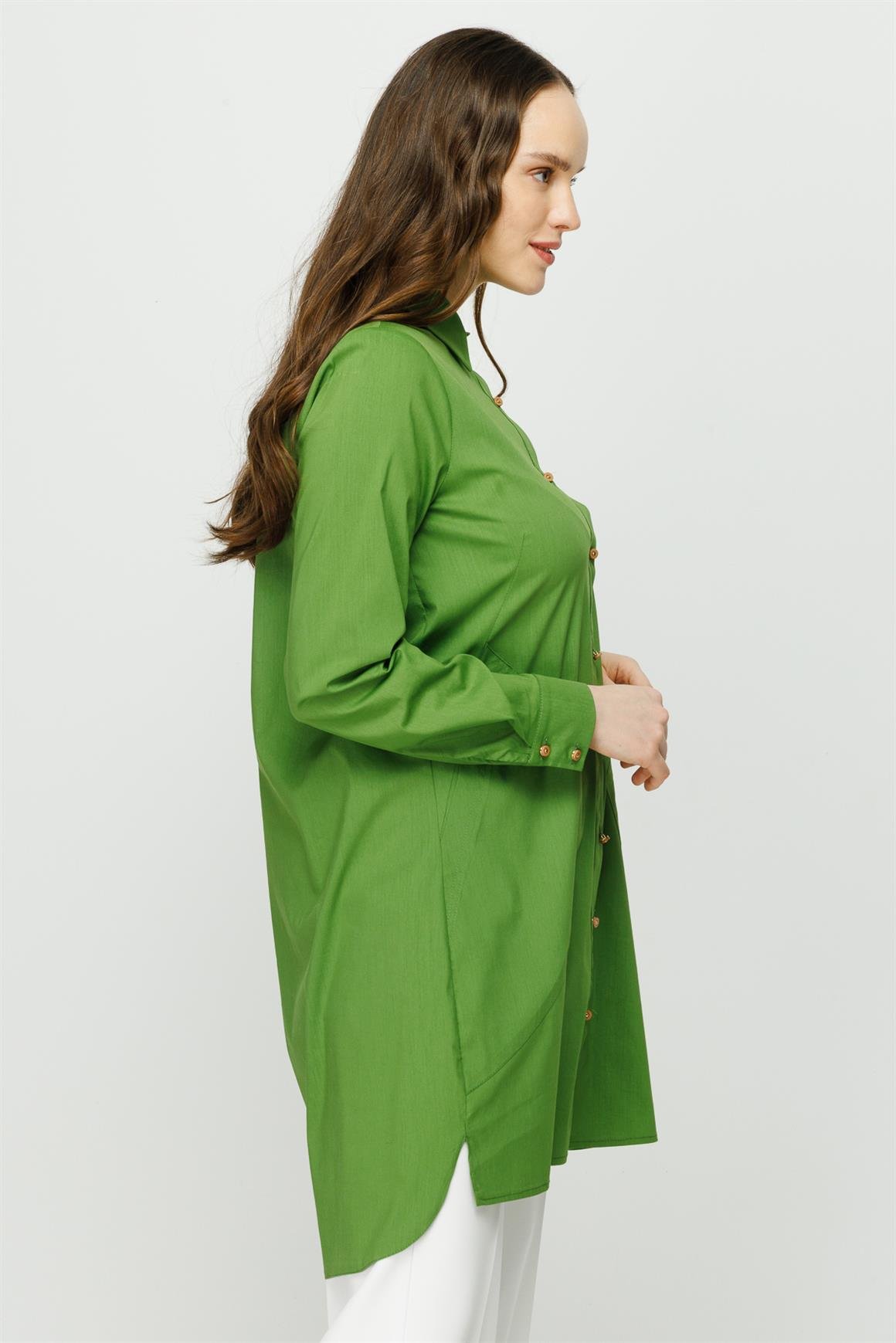 Pamuk Kumaş Tunik  Yeşil