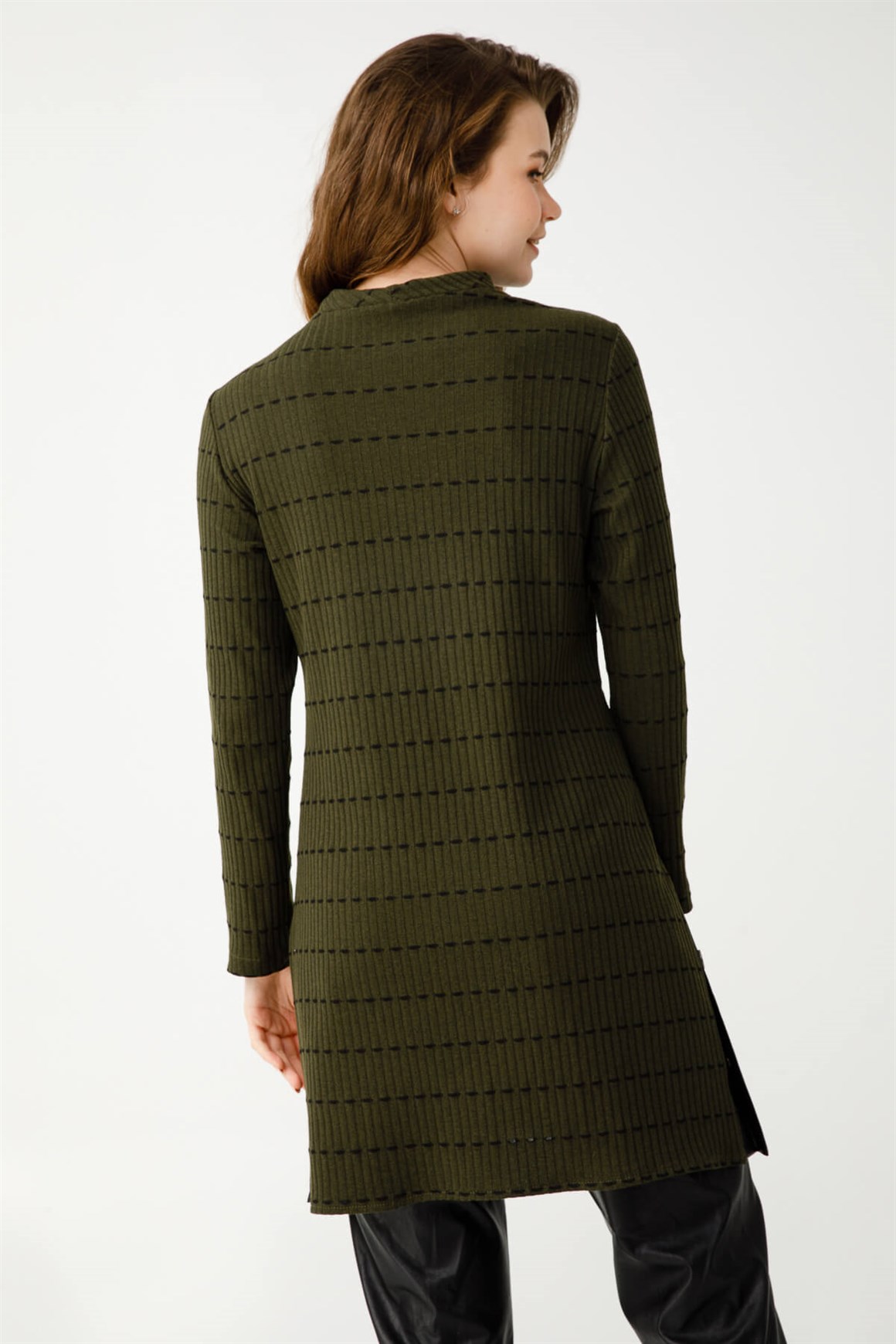 Puntolu Desenli Tunik  Haki