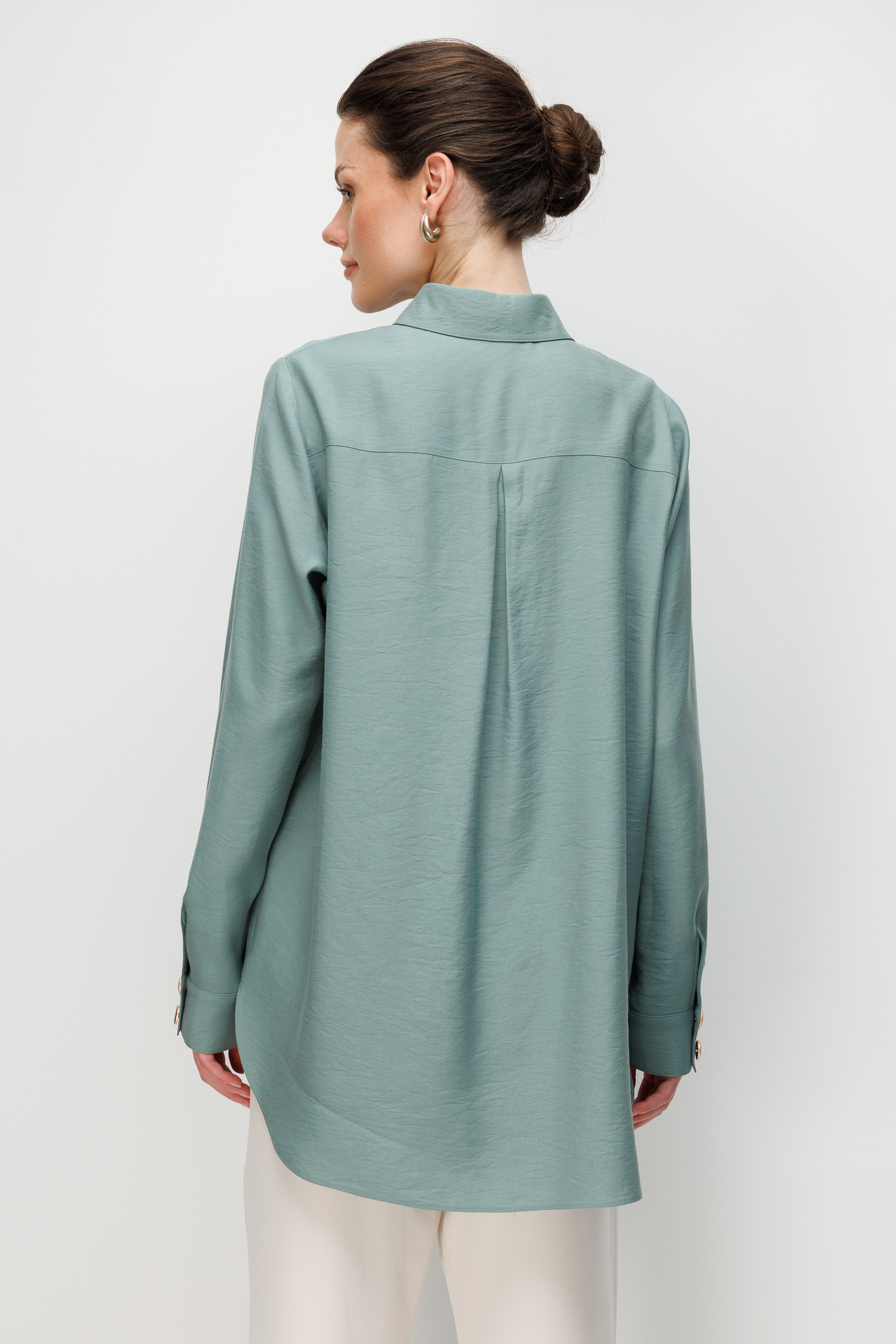 Tüy Detaylı Tunik  Mint