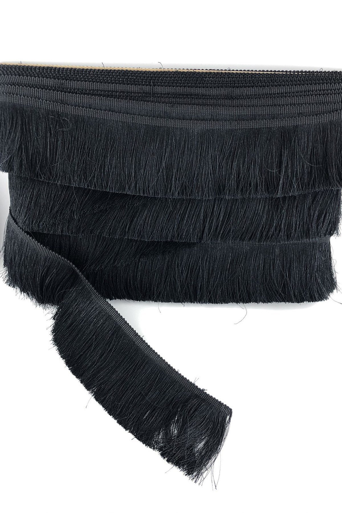  Siyah  Renk  7,5 CM Saçak Şerit Püskül