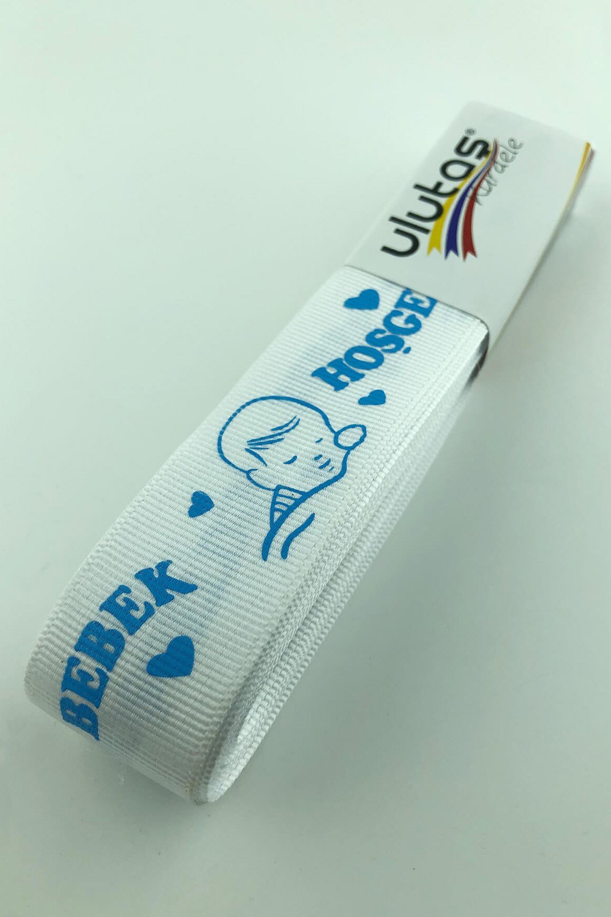 2.5 cm Hoşgeldin Bebeğim Baskılı Grogren Kurdele