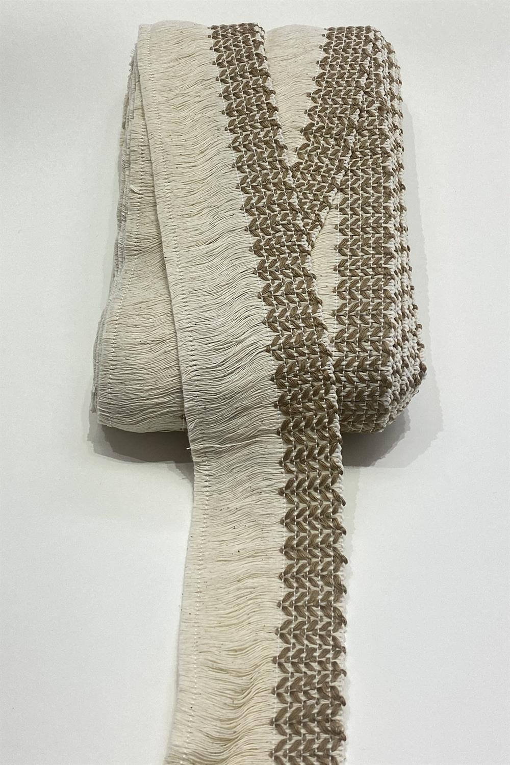 Açık Kahve Pamuk Püskül Saçak