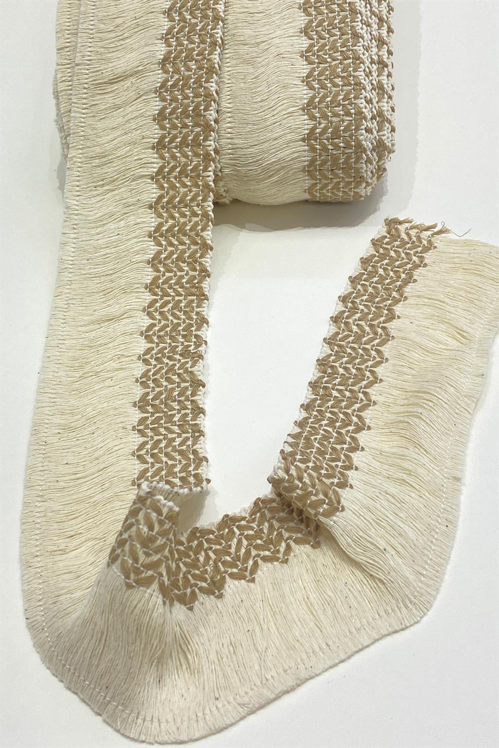 Açık Kahve Pamuk Püskül Saçak