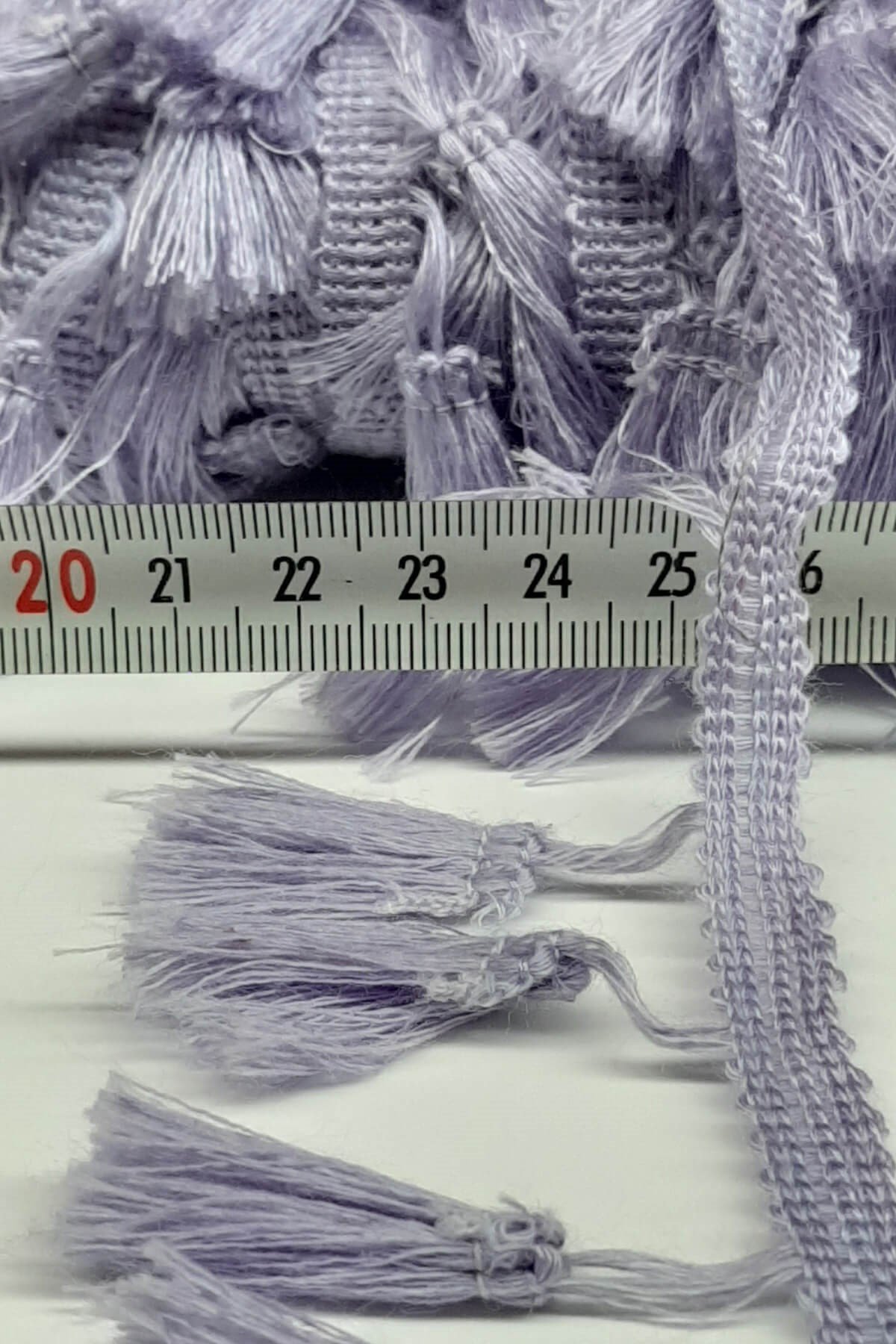 Açık Lila Pamuk Saçak Püskül