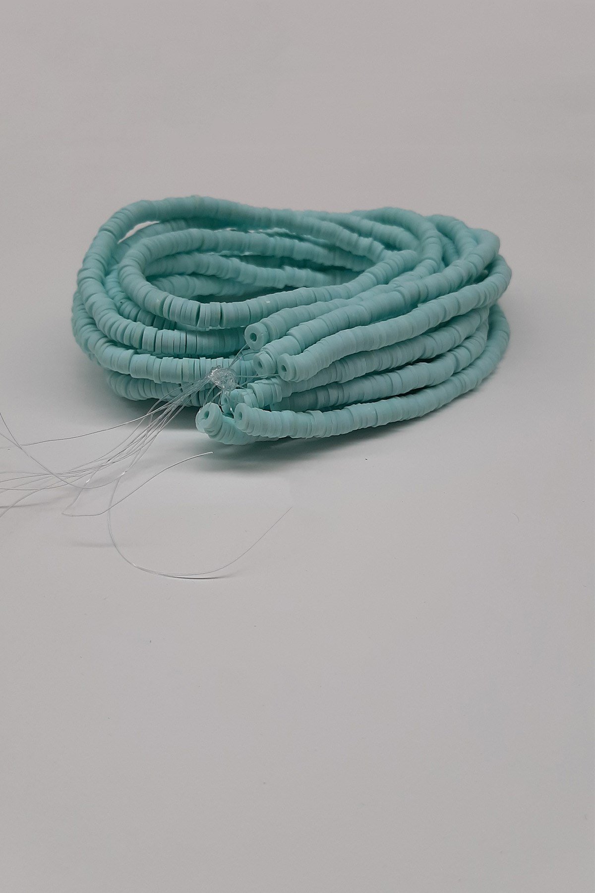 Açık Turkuaz Fimo Hamur Boncuk 6Mm