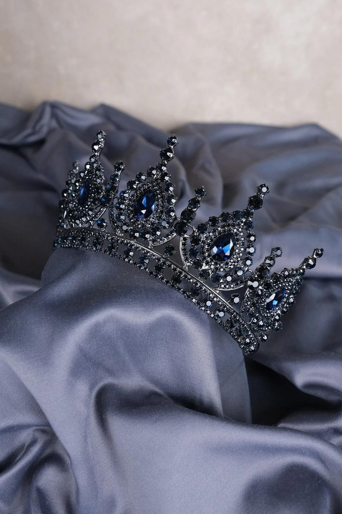 Ahu Damla Kristal Taşlı Gelin Kına Tacı