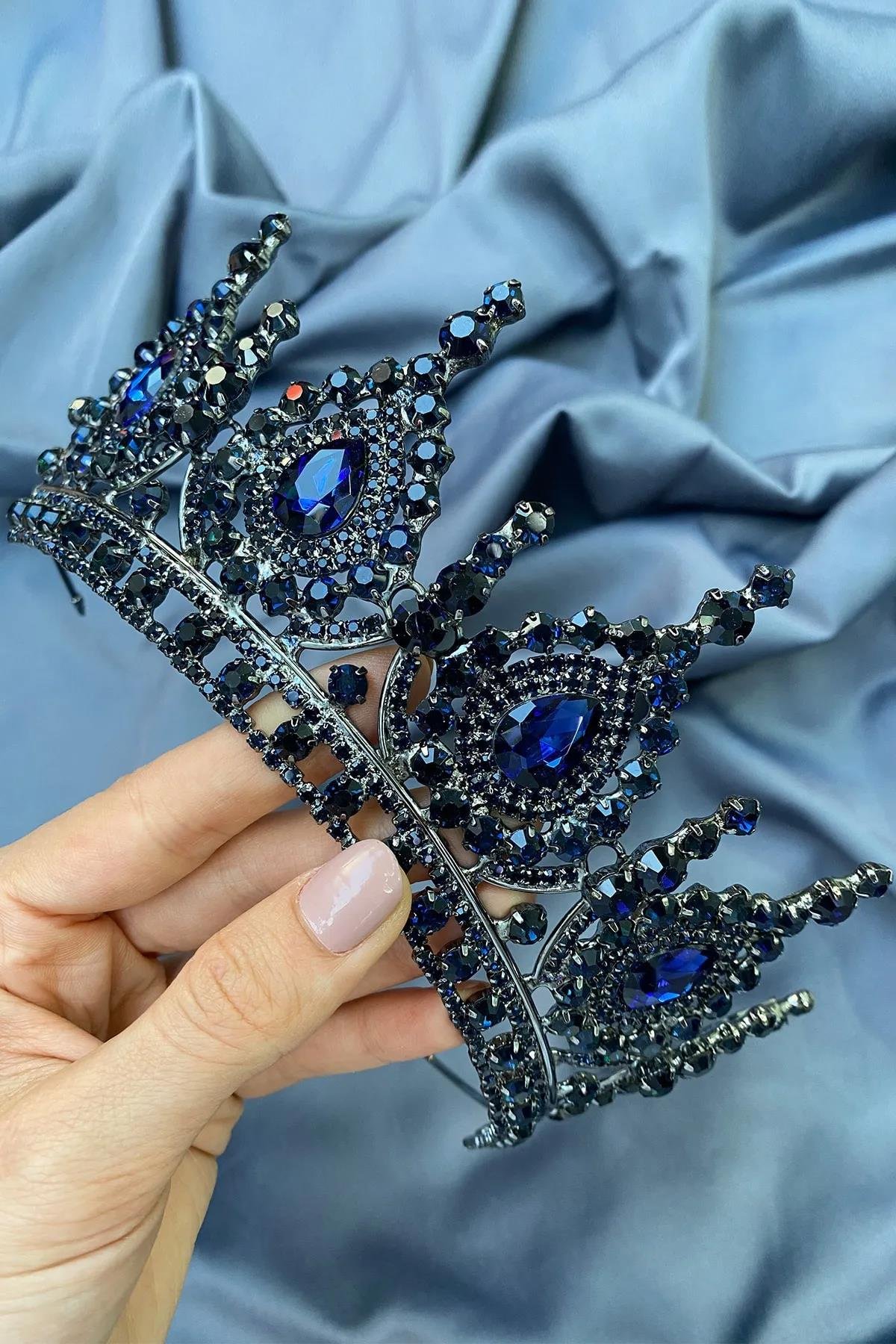 Ahu Damla Kristal Taşlı Gelin Kına Tacı