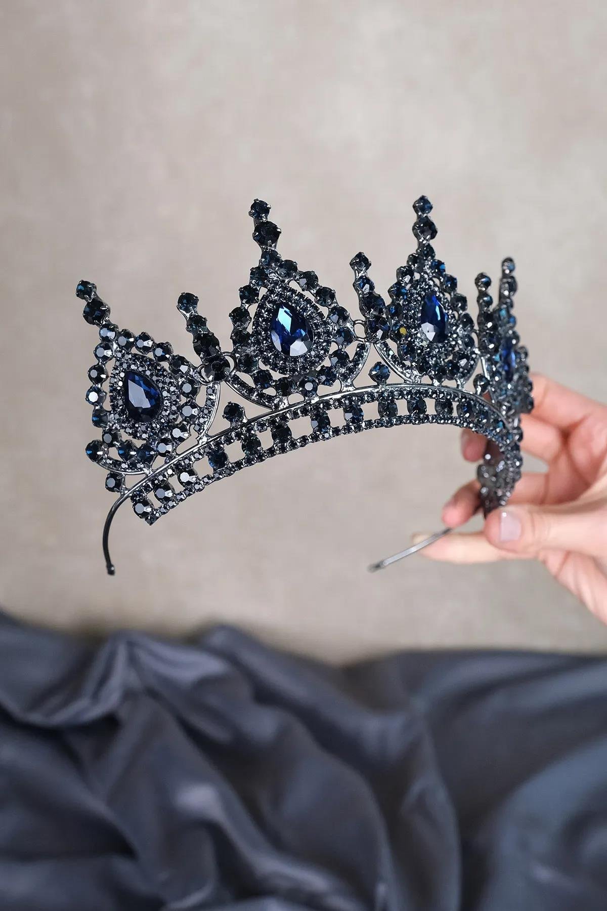 Ahu Damla Kristal Taşlı Gelin Kına Tacı