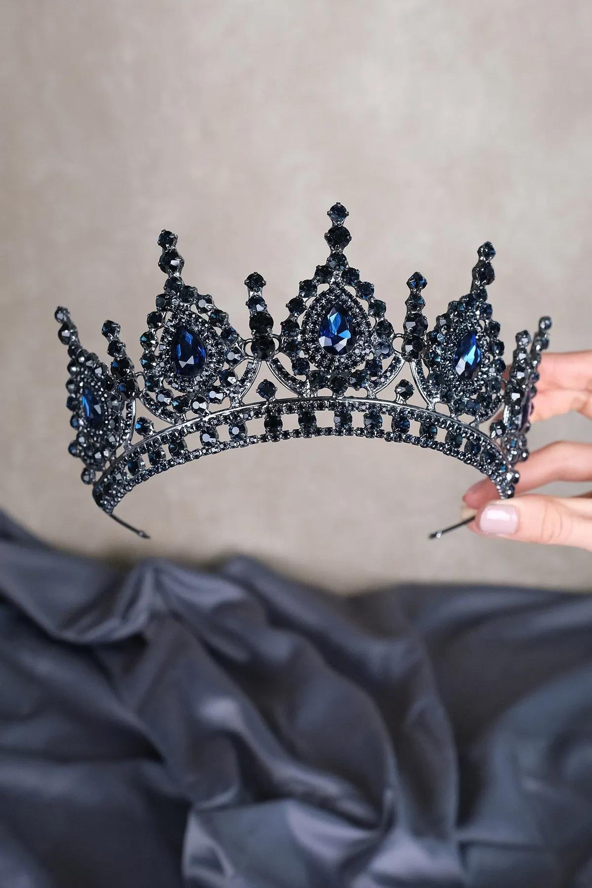 Ahu Damla Kristal Taşlı Gelin Kına Tacı