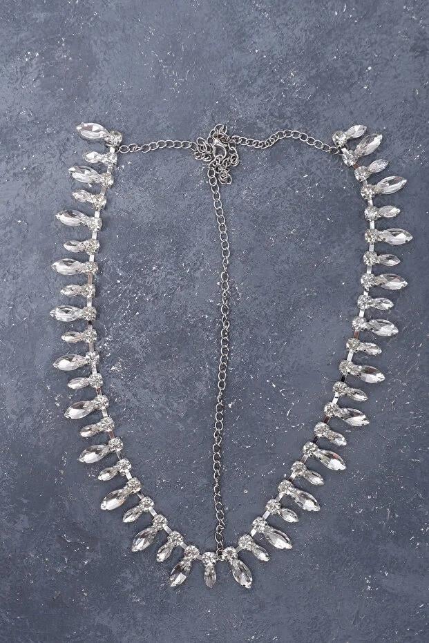 Alınlık Taşlı Zincir Gelin Baştacı Saç Bandı Özel Gün Aksesuarı