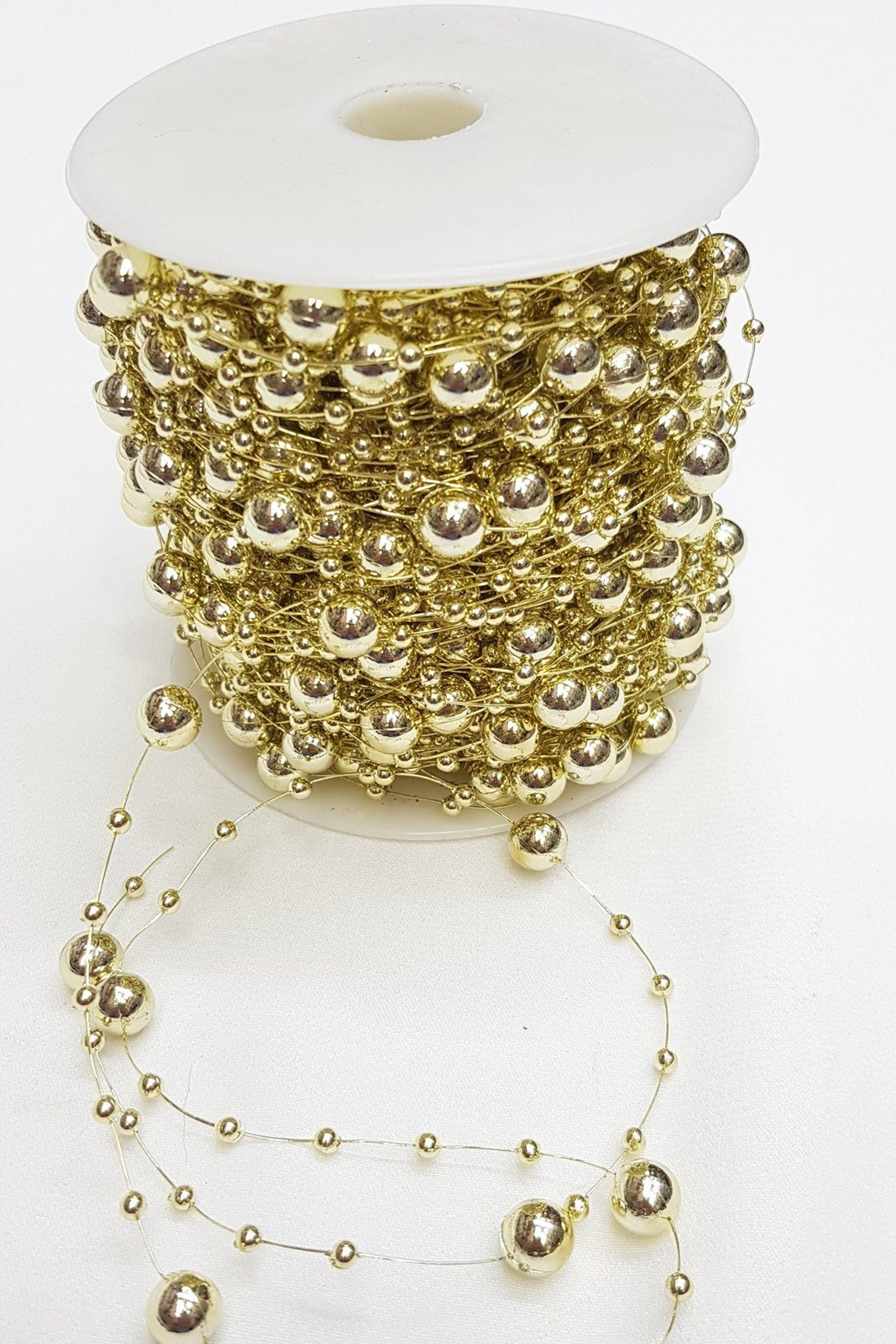 Altın Rengi Saçaklı Misinalı İnci