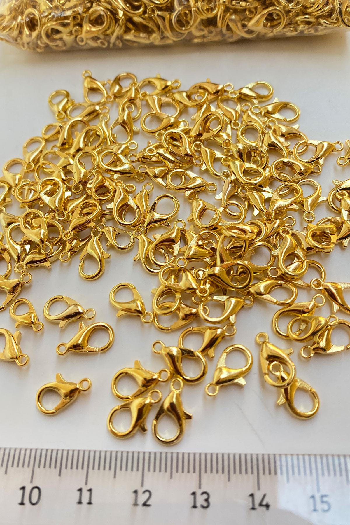 Altın Sarısı Kolye Ve Bileklik Papagan Klipsi 1000 Adet