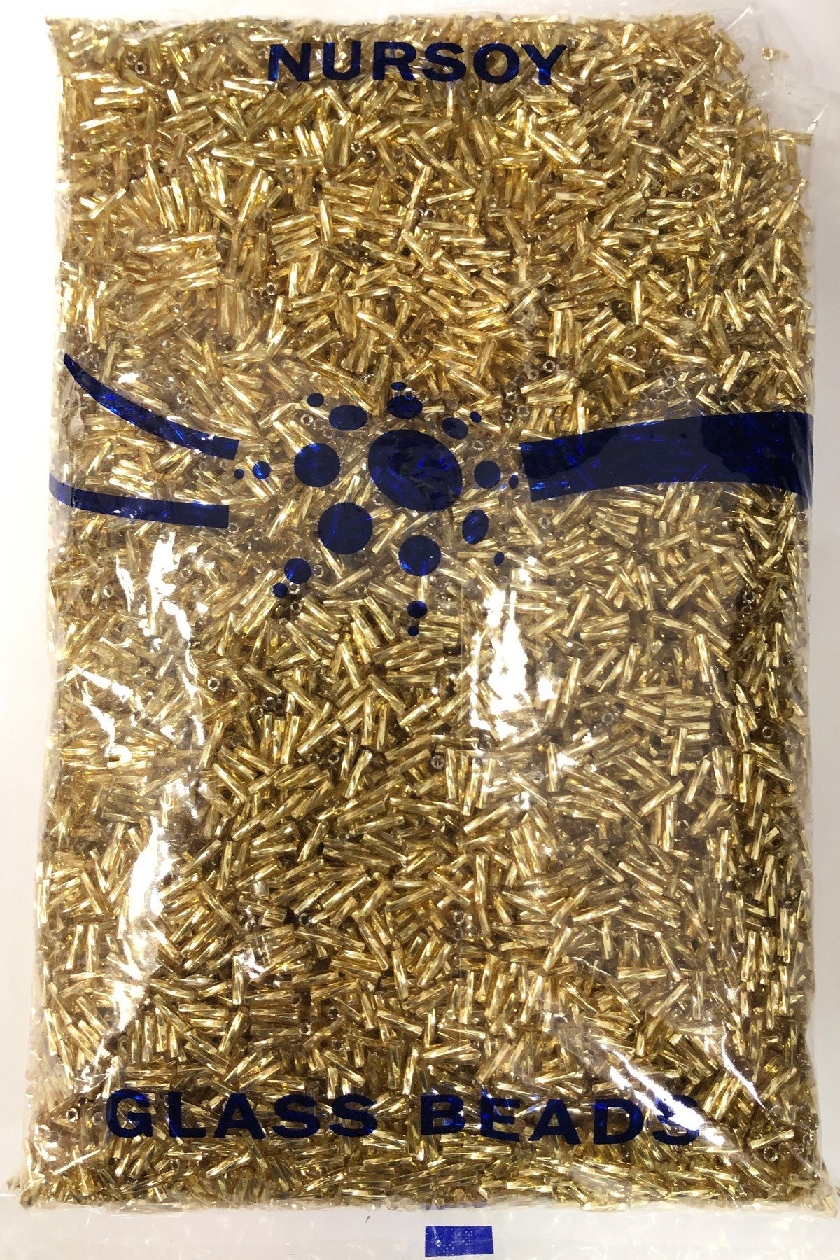 Altın Sarısı Renk Burgulu Boru Boncuk 500 gr