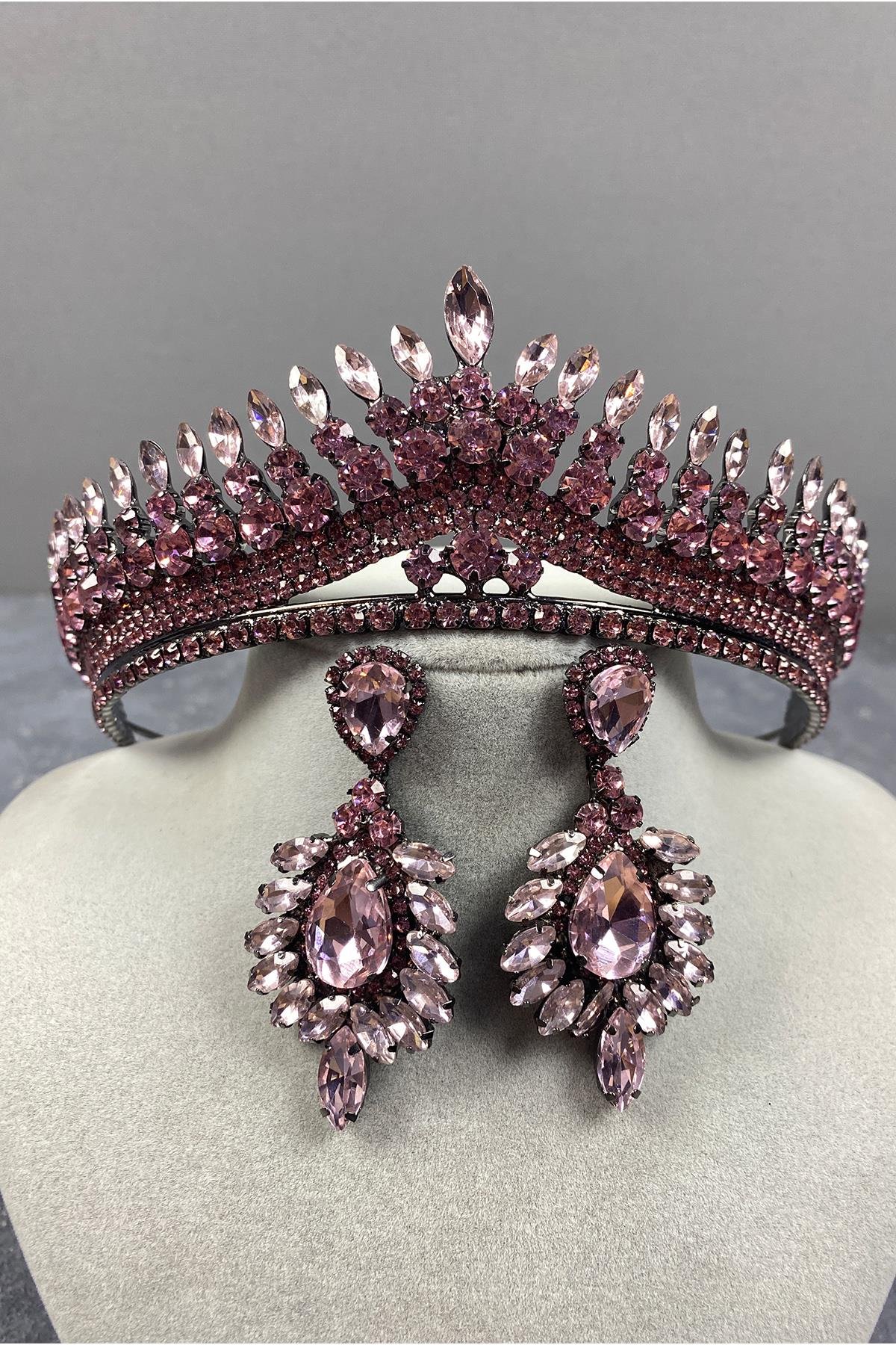 Anteras Gelin Kına Tacı Ve Küpe Seti