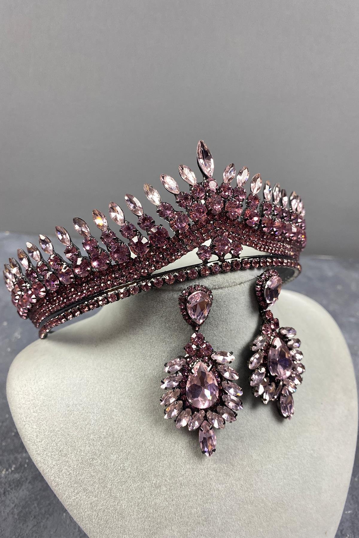 Anteras Gelin Kına Tacı Ve Küpe Seti