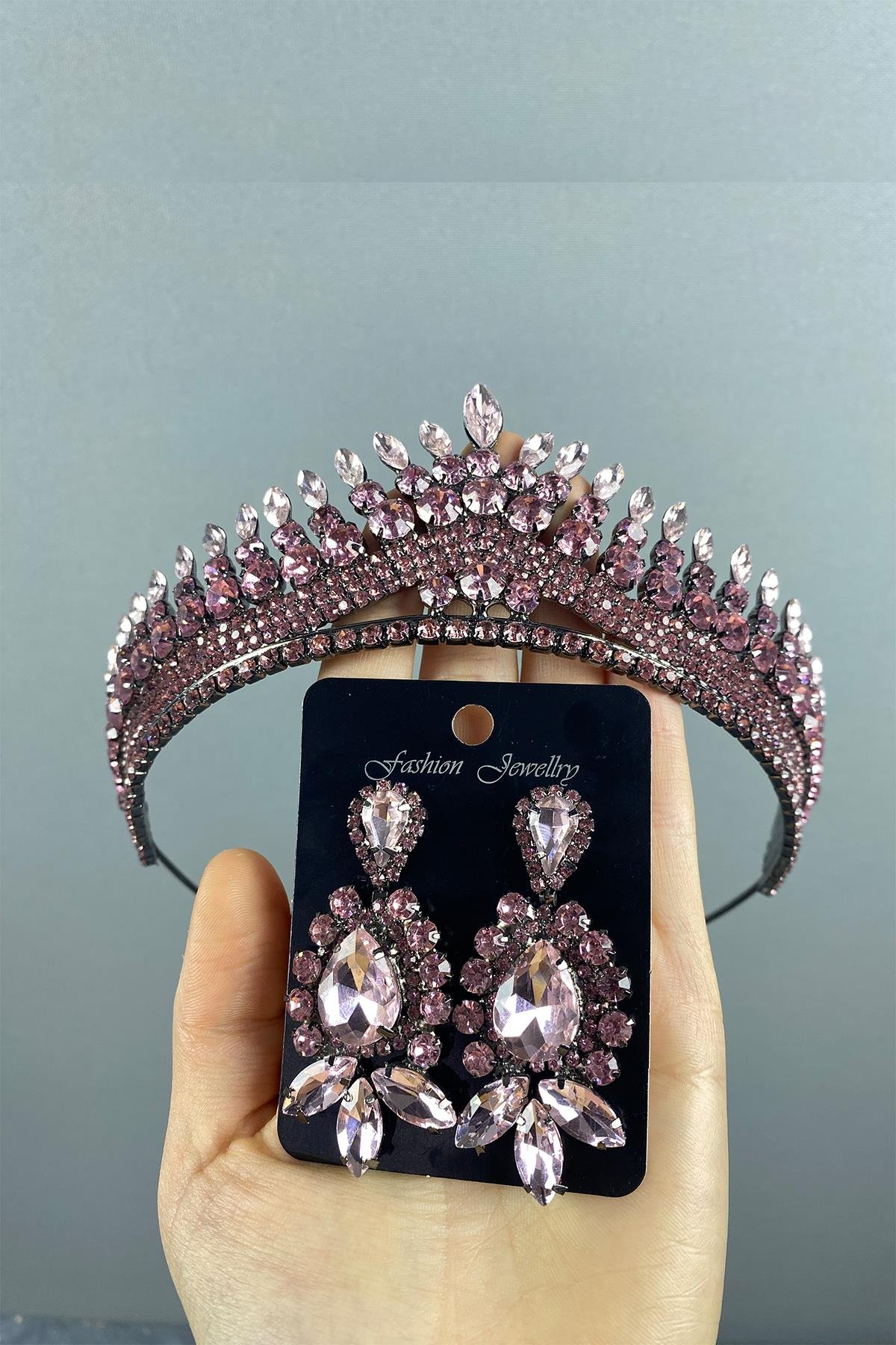 Anteras Gelin Kına Tacı Ve Küpe Seti