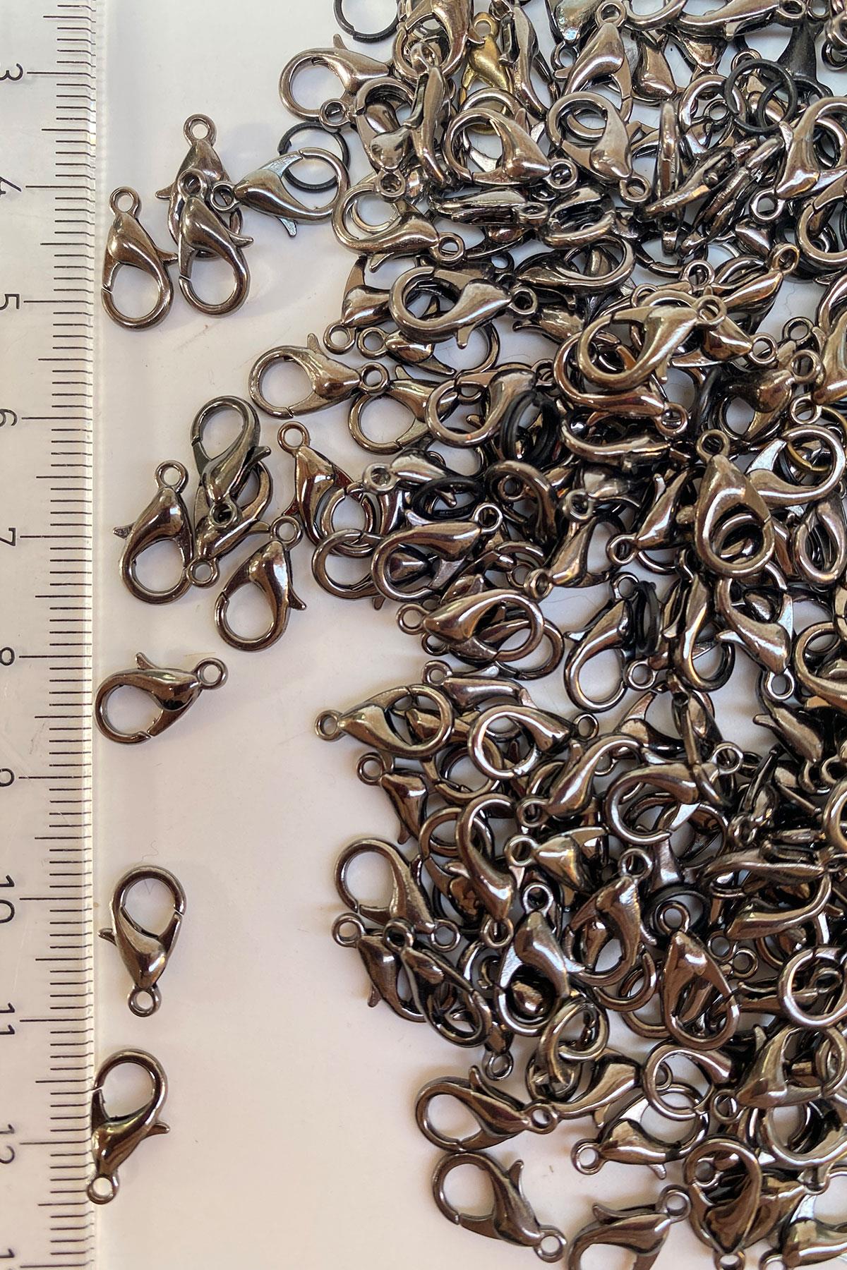 Antrasit Gri Kolye Ve Bileklik Papagan Klipsi 100 Adet