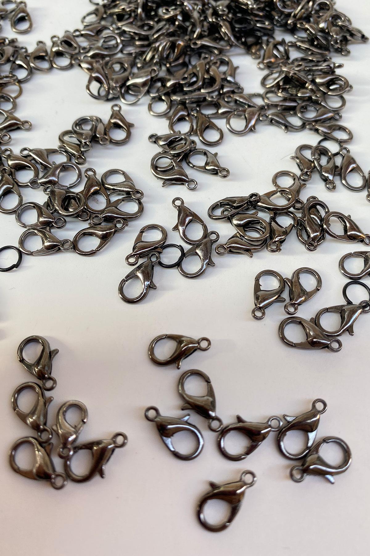 Antrasit Gri Kolye Ve Bileklik Papagan Klipsi 1000 Adet