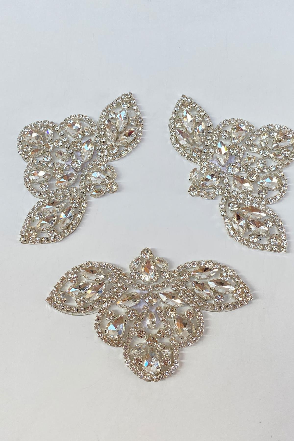 Apolet Motifli Ütüyle Yapışan Parlak Taşlı Aplik