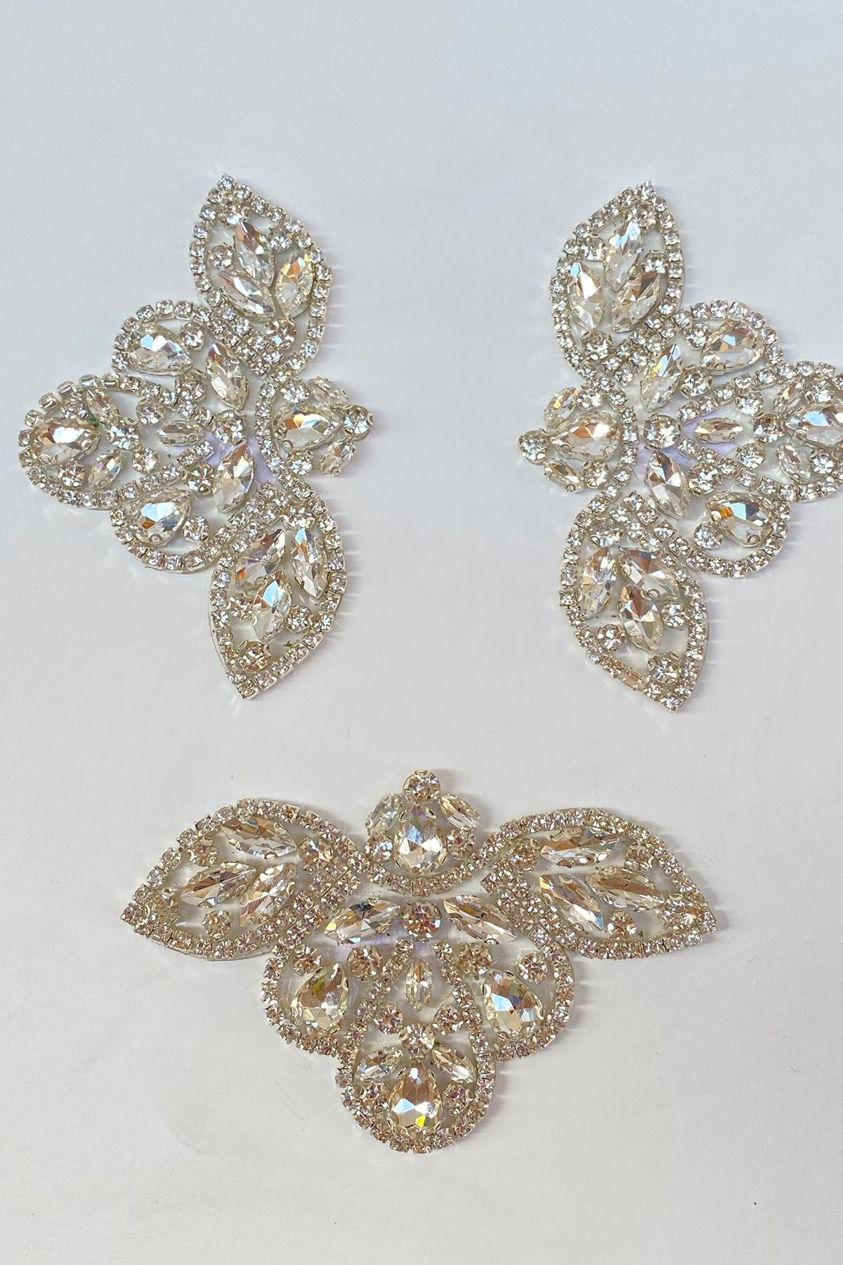 Apolet Motifli Ütüyle Yapışan Parlak Taşlı Aplik