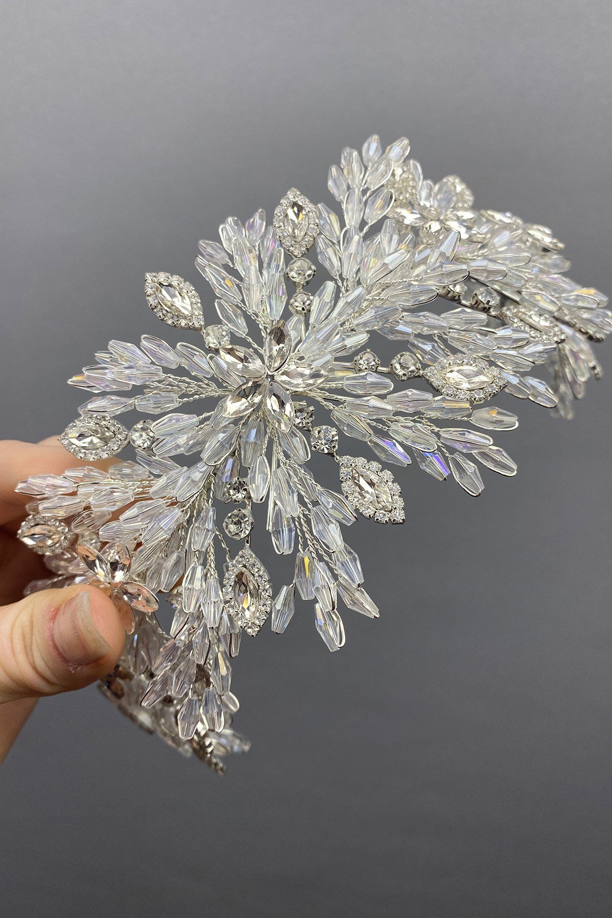 Arden Boncuklu Gelin Tacı Saç Bandı Aksesuar